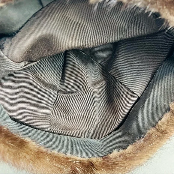 Vintage Genuine Mink Fur Hat and Collar - Picture 6 of 11